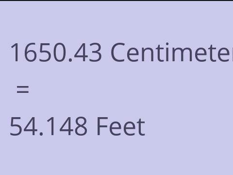 1650.43 CM TO FEET