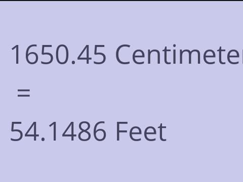1650.45 CM TO FEET