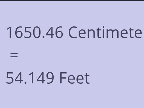 1650.46 CM TO FEET