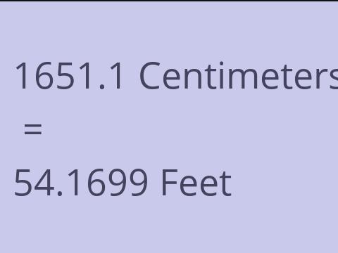 1651.1 CM TO FEET