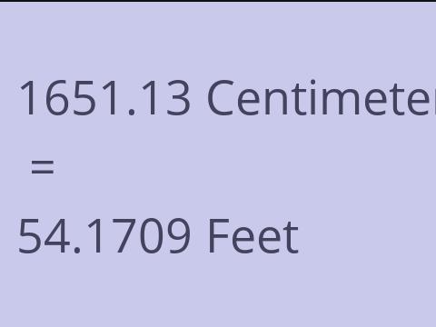 1651.13 CM TO FEET