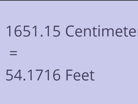 1651.15 CM TO FEET