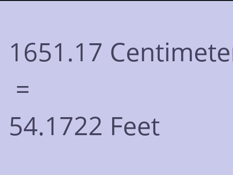 1651.17 CM TO FEET