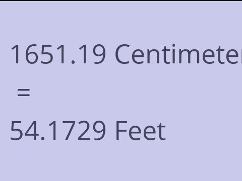 1651.19 CM TO FEET