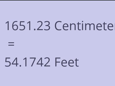 1651.23 CM TO FEET