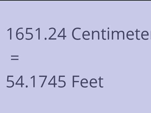 1651.24 CM TO FEET