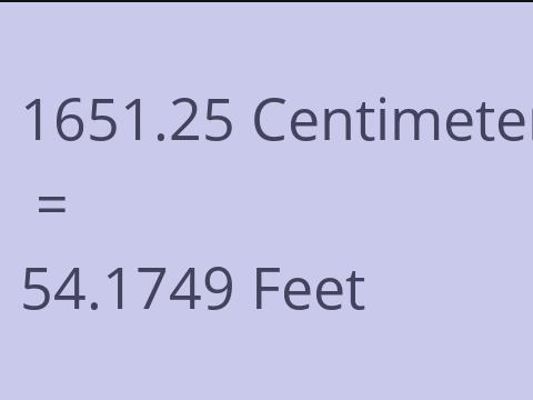 1651.25 CM TO FEET