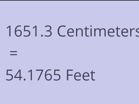 1651.3 CM TO FEET