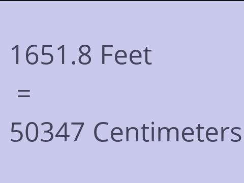 1651.8 FEET TO CM