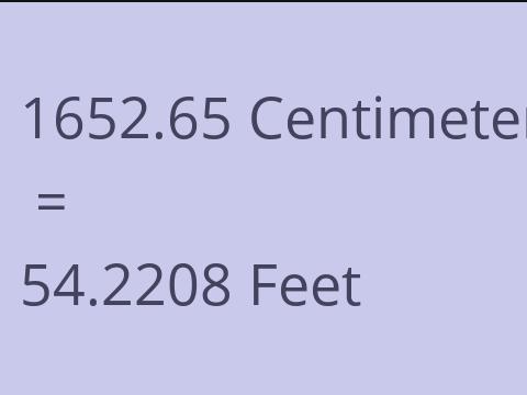 1652.65 CM TO FEET