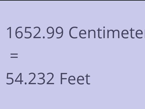 1652.99 CM TO FEET