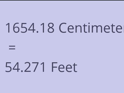 1654.18 CM TO FEET