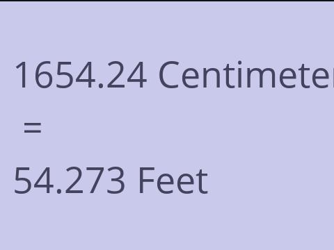 1654.24 CM TO FEET