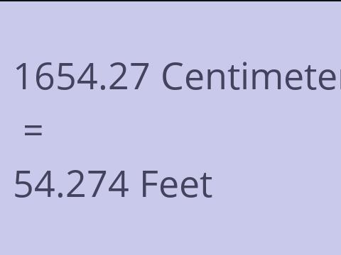 1654.27 CM TO FEET