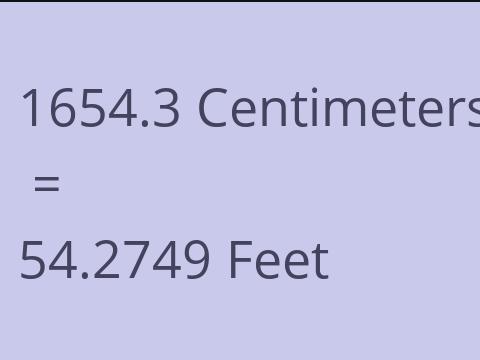 1654.3 CM TO FEET