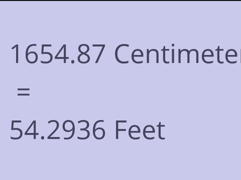 1654.87 CM TO FEET