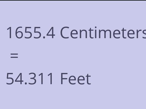 1655.4 CM TO FEET