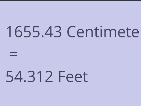 1655.43 CM TO FEET