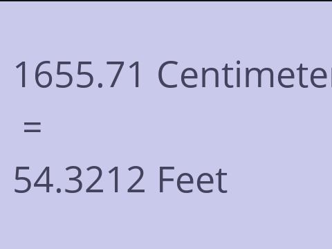 1655.71 CM TO FEET