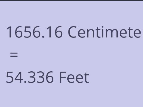 1656.16 CM TO FEET