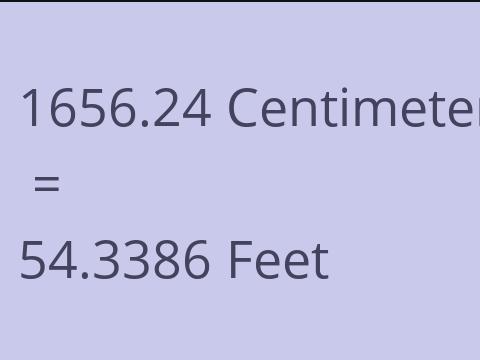 1656.24 CM TO FEET