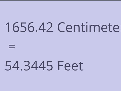 1656.42 CM TO FEET