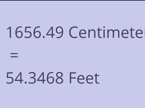 1656.49 CM TO FEET