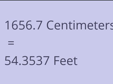 1656.7 CM TO FEET