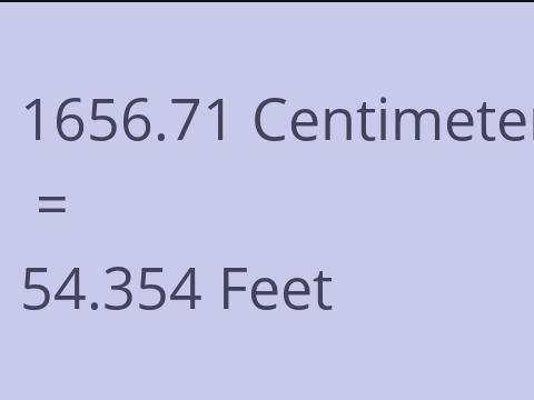 1656.71 CM TO FEET