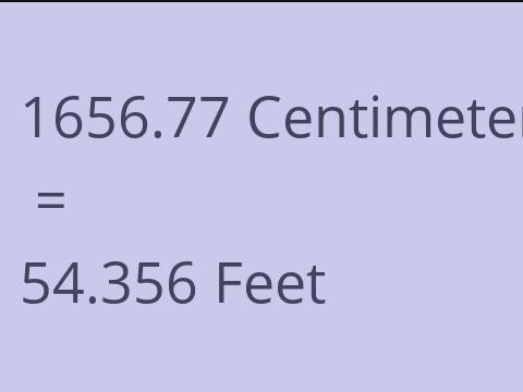 1656.77 CM TO FEET