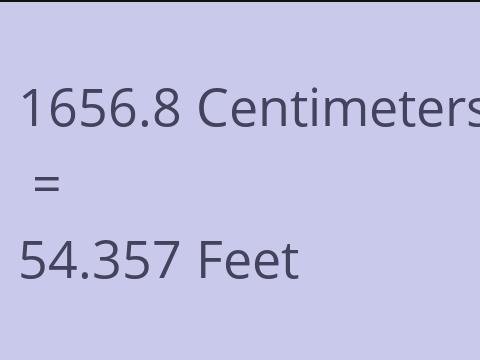 1656.8 CM TO FEET