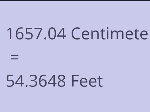 1657.04 CM TO FEET