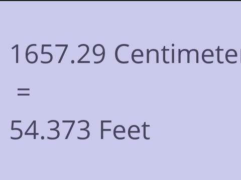 1657.29 CM TO FEET