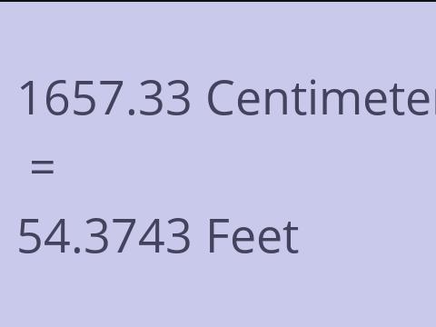 1657.33 CM TO FEET