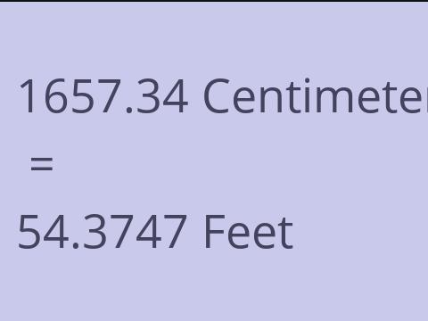 1657.34 CM TO FEET