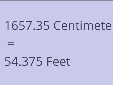 1657.35 CM TO FEET