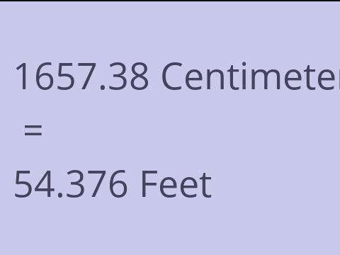 1657.38 CM TO FEET