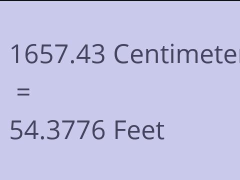 1657.43 CM TO FEET