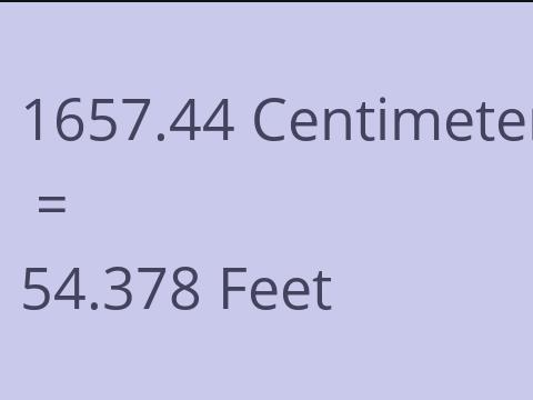 1657.44 CM TO FEET