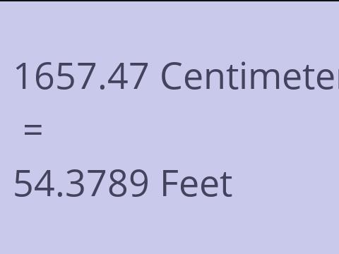 1657.47 CM TO FEET