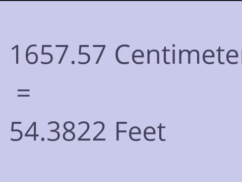 1657.57 CM TO FEET