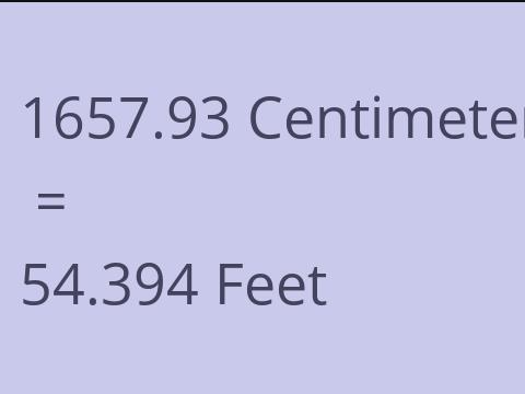 1657.93 CM TO FEET