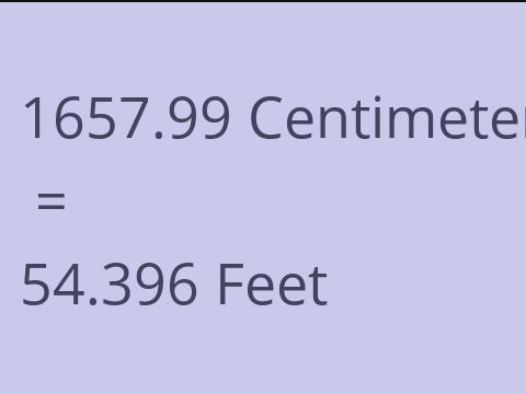 1657.99 CM TO FEET