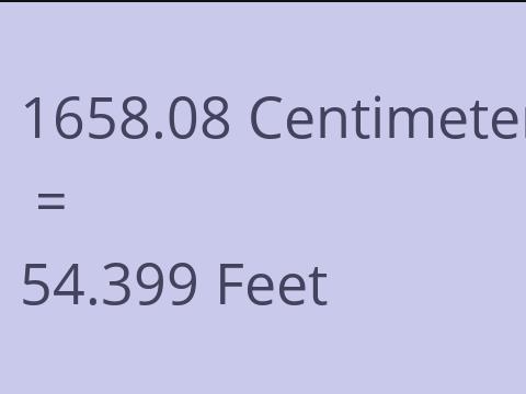 1658.08 CM TO FEET