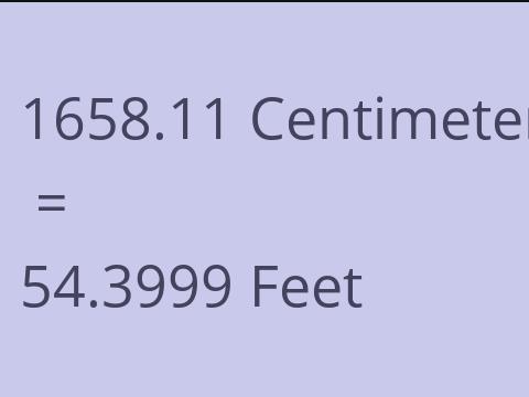 1658.11 CM TO FEET