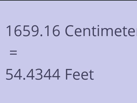 1659.16 CM TO FEET