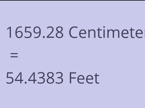 1659.28 CM TO FEET