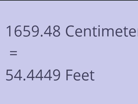 1659.48 CM TO FEET