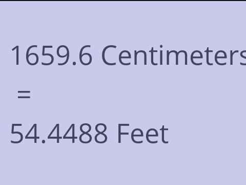 1659.6 CM TO FEET