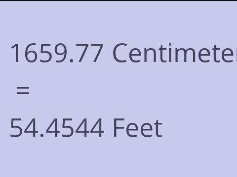 1659.77 CM TO FEET